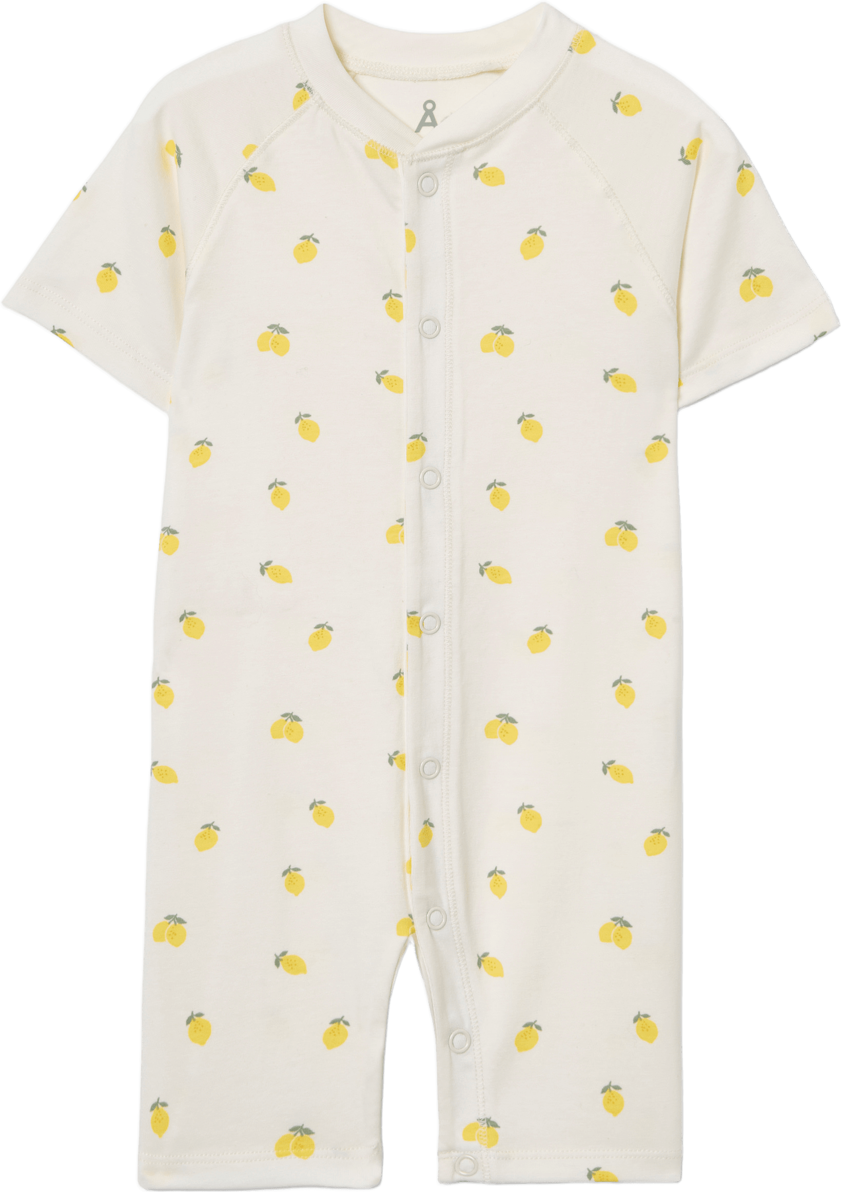 Kortärmad pyjamas WIND, från Å KIDS, i färgen Lemon.