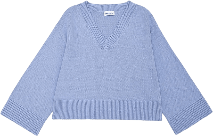 V-ringad jumper EDESSA, från Carin Wester, i färgen Light Blue.