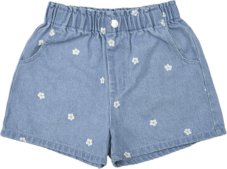 Denimshorts BRITTA, från RIKIKI, i färgen Flower.