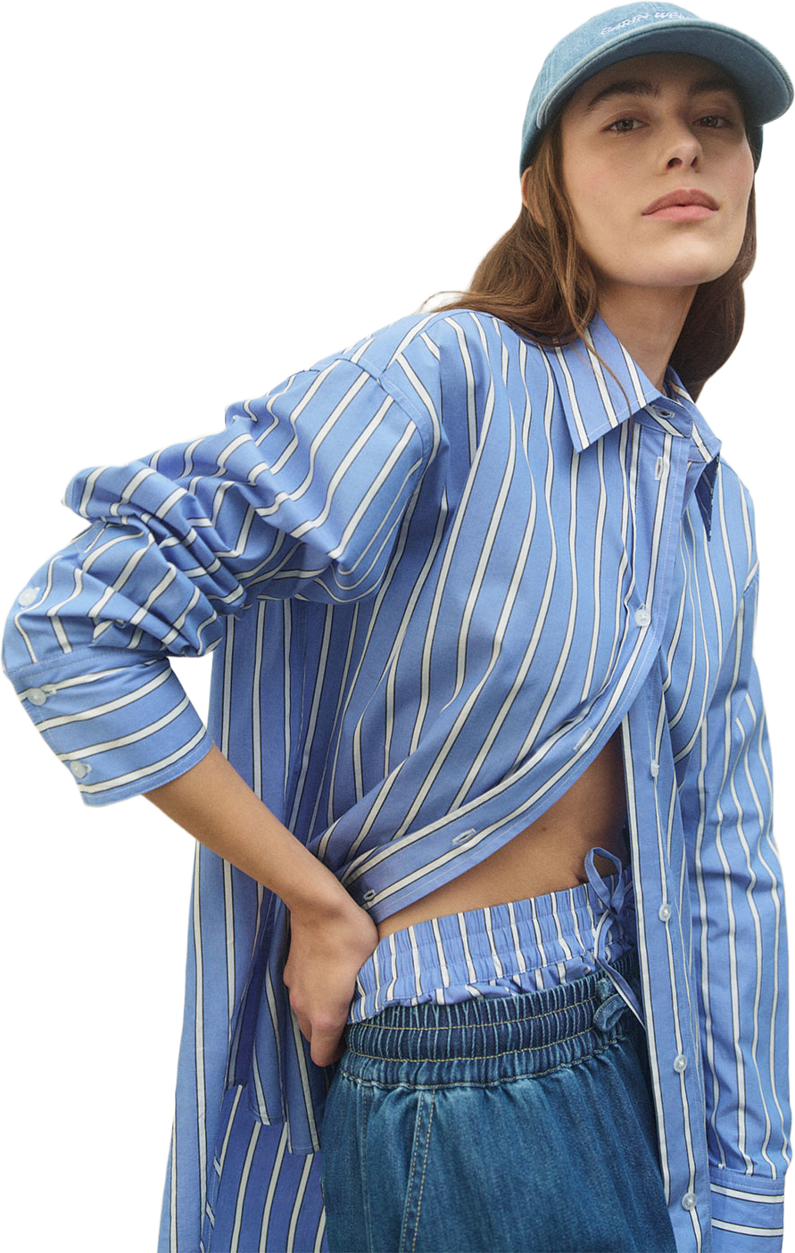Poplinskjorta BJORK, från Carin Wester, i färgen Blue Stripe.