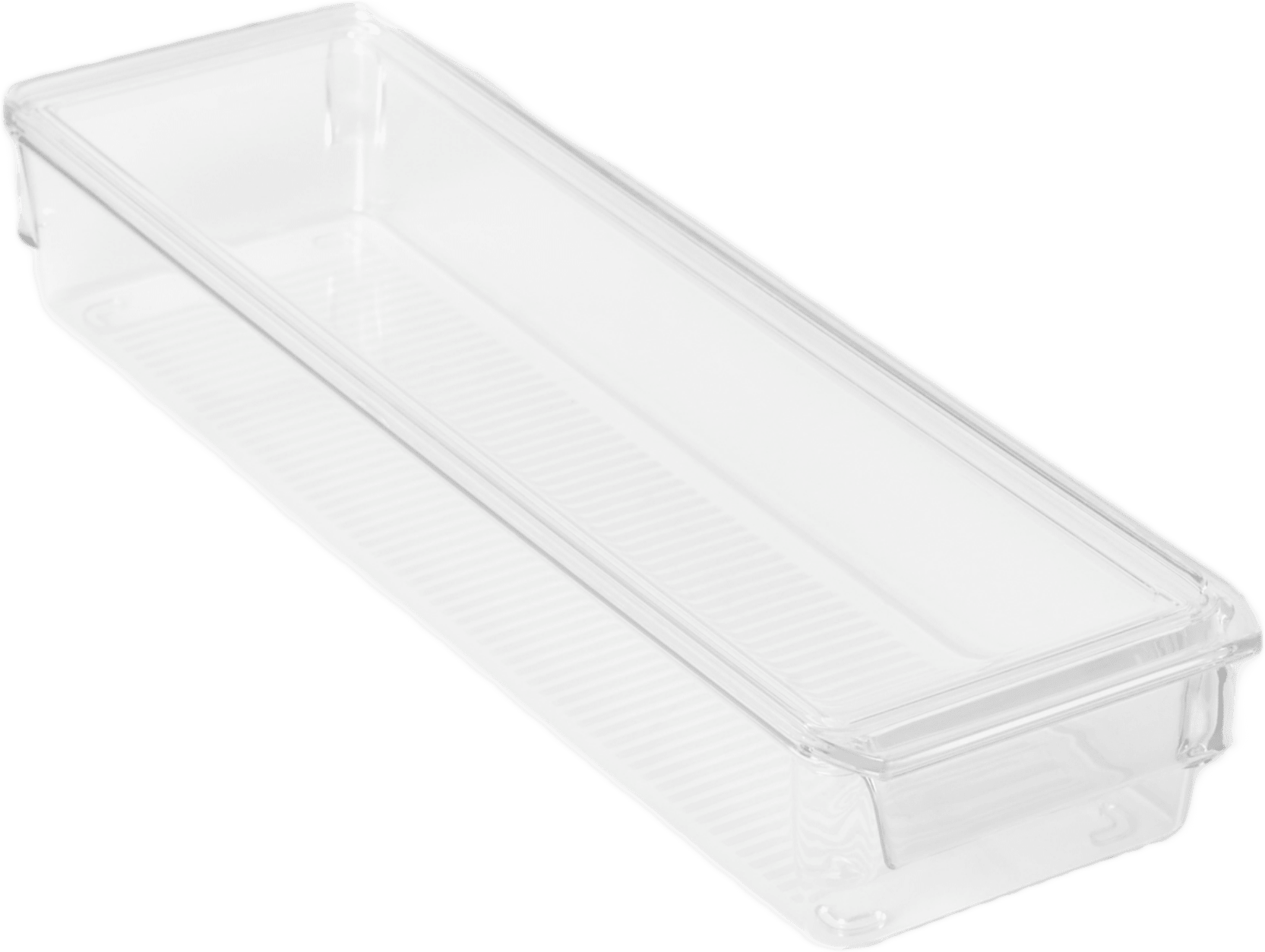 Kylskåpsförvaring med lock låg 36x10,5 cm, från Åhléns Home, i färgen Clear.