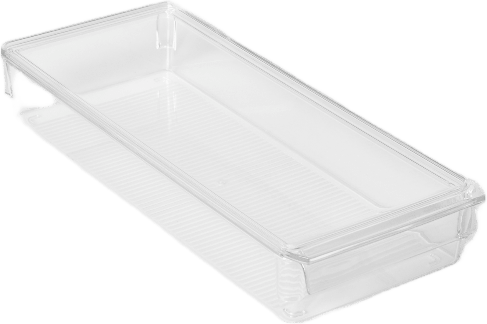 Kylskåpsförvaring med lock låg 36x15 cm, från Åhléns Home, i färgen Clear.