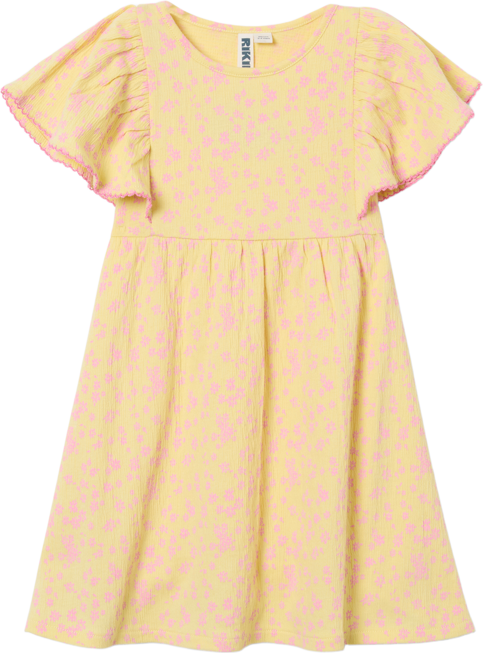 Krinklad klänning ANJA, från RIKIKI, i färgen Floral Print.