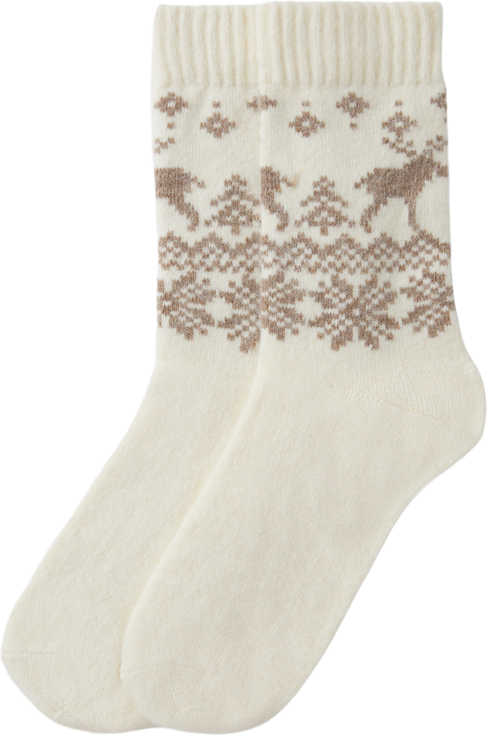 Strumpor i angoramix, från Å WOMAN, i färgen White.