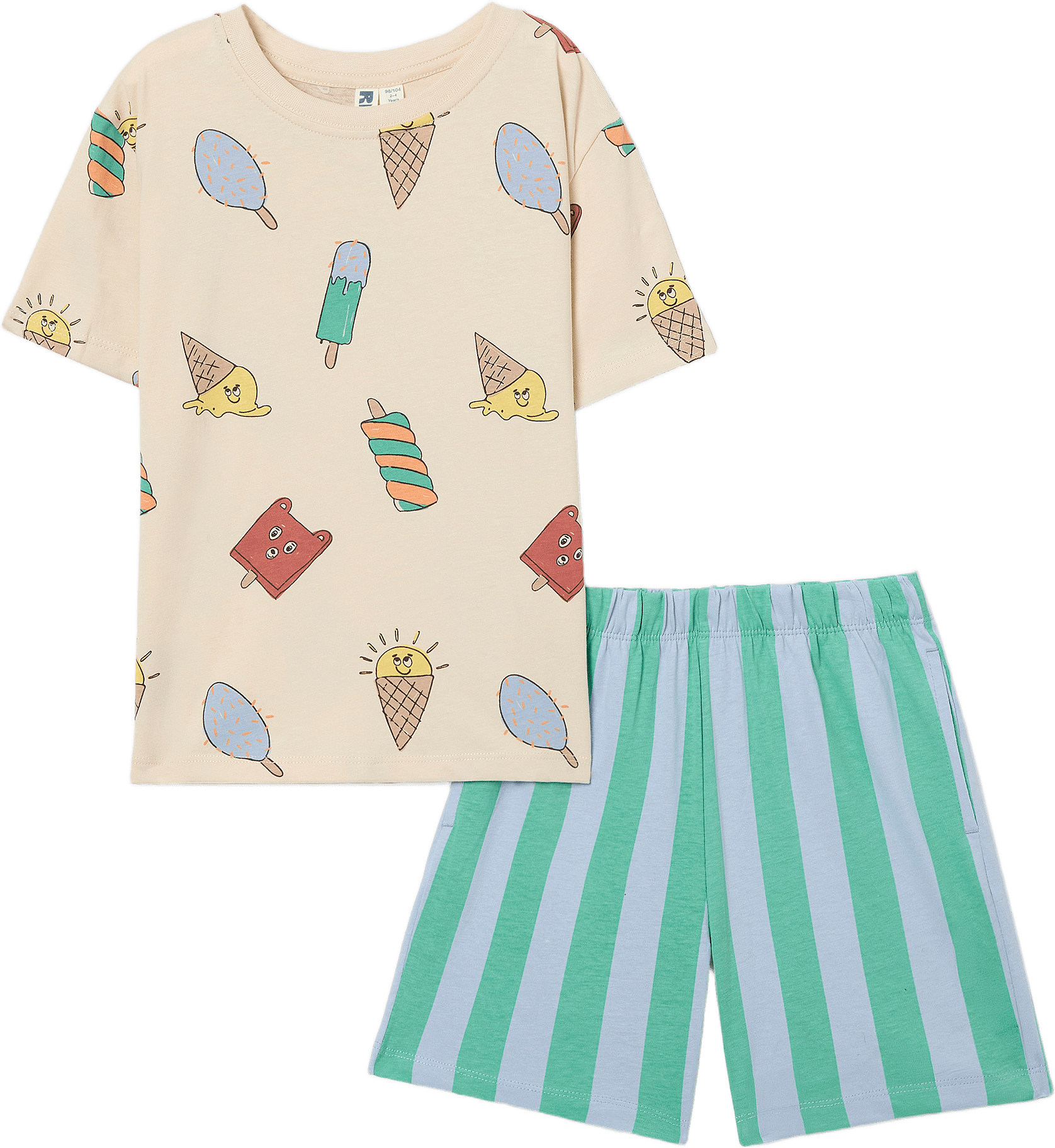 Tvådelat set BOBO, från RIKIKI, i färgen Ice Cream.