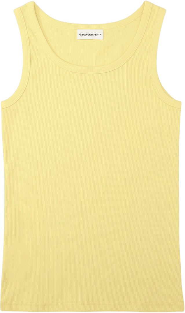 Ribbat linne SUNNI, från Carin Wester, i färgen Light Yellow.