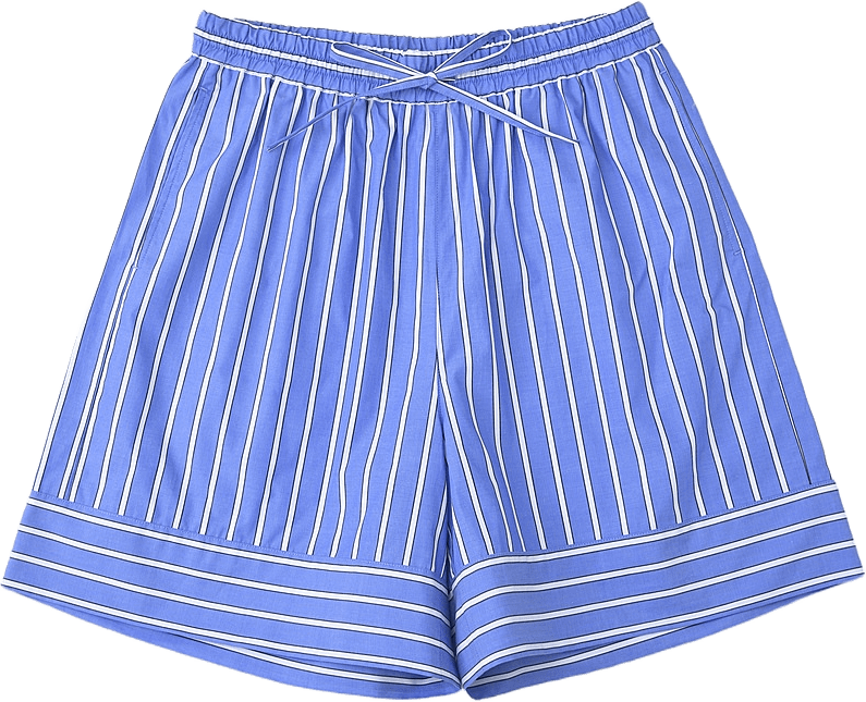 Bomullsshorts MELIKE, från Carin Wester, i färgen Mid Blue Stripe.