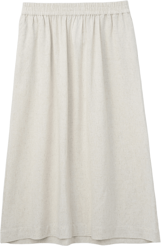 Kjol i linnemix JOHANNA, från Wera, i färgen Natural.