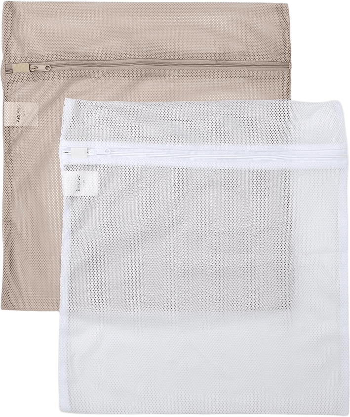 Tvättpåse, 2-pack, från Åhléns Home, i färgen White/Nude.