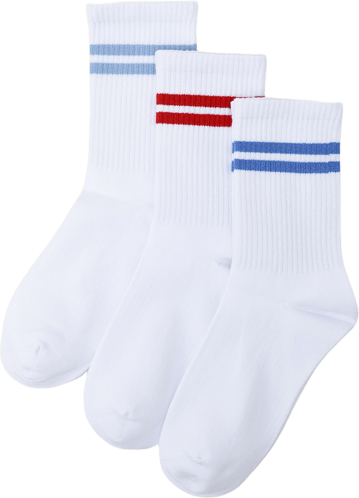 Sportstrumpor, 3-pack, från Å WOMAN, i färgen White.