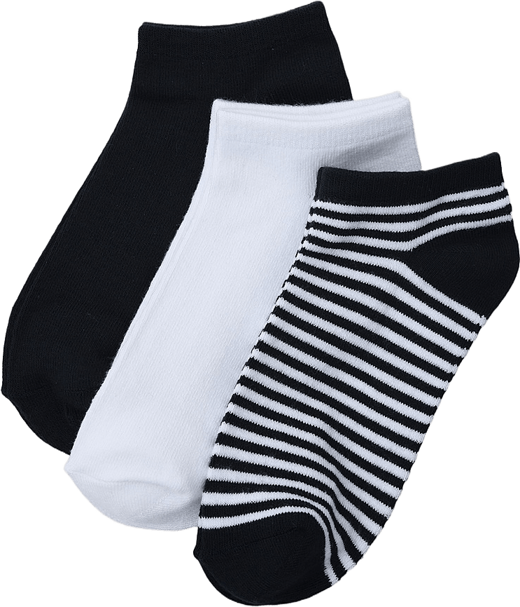 Ankelstrumpor i bambumix, 3-pack, från Å WOMAN, i färgen Stripe.