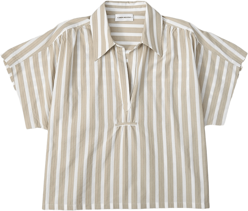 Blus FIORE, från Carin Wester, i färgen Beige Stripe.
