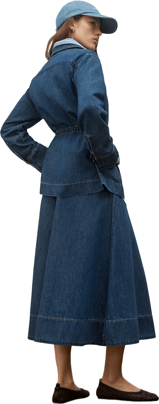 Jeanskjol SIDRA, från Carin Wester, i färgen Mid Blue.