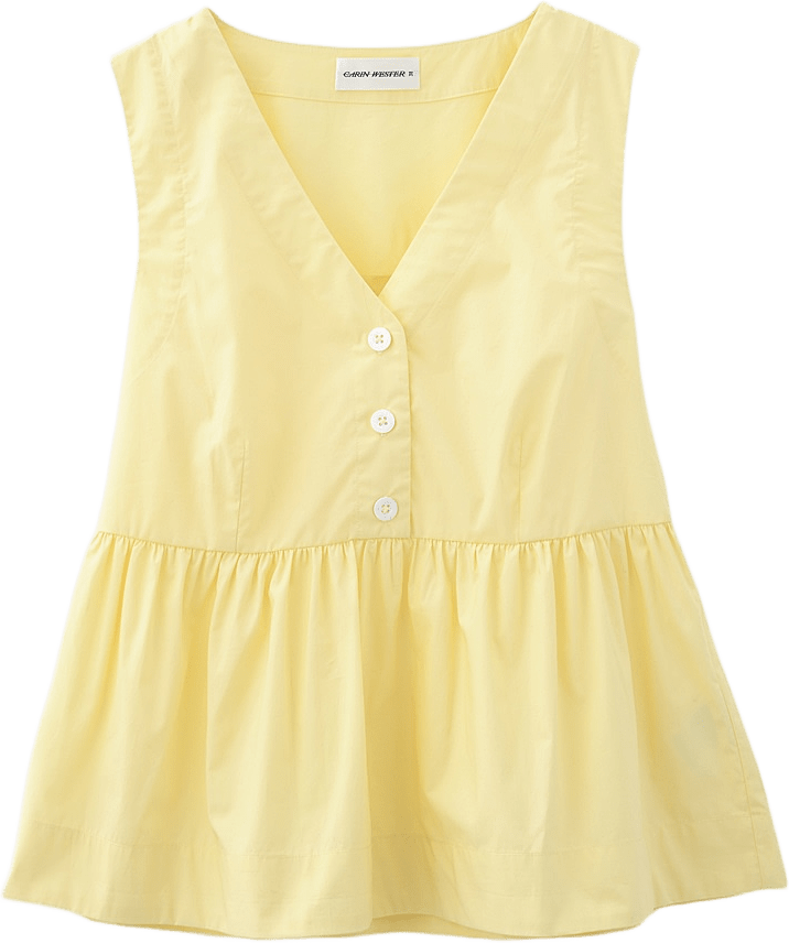 Ärmlös blus FARI, från Carin Wester, i färgen Light Yellow.