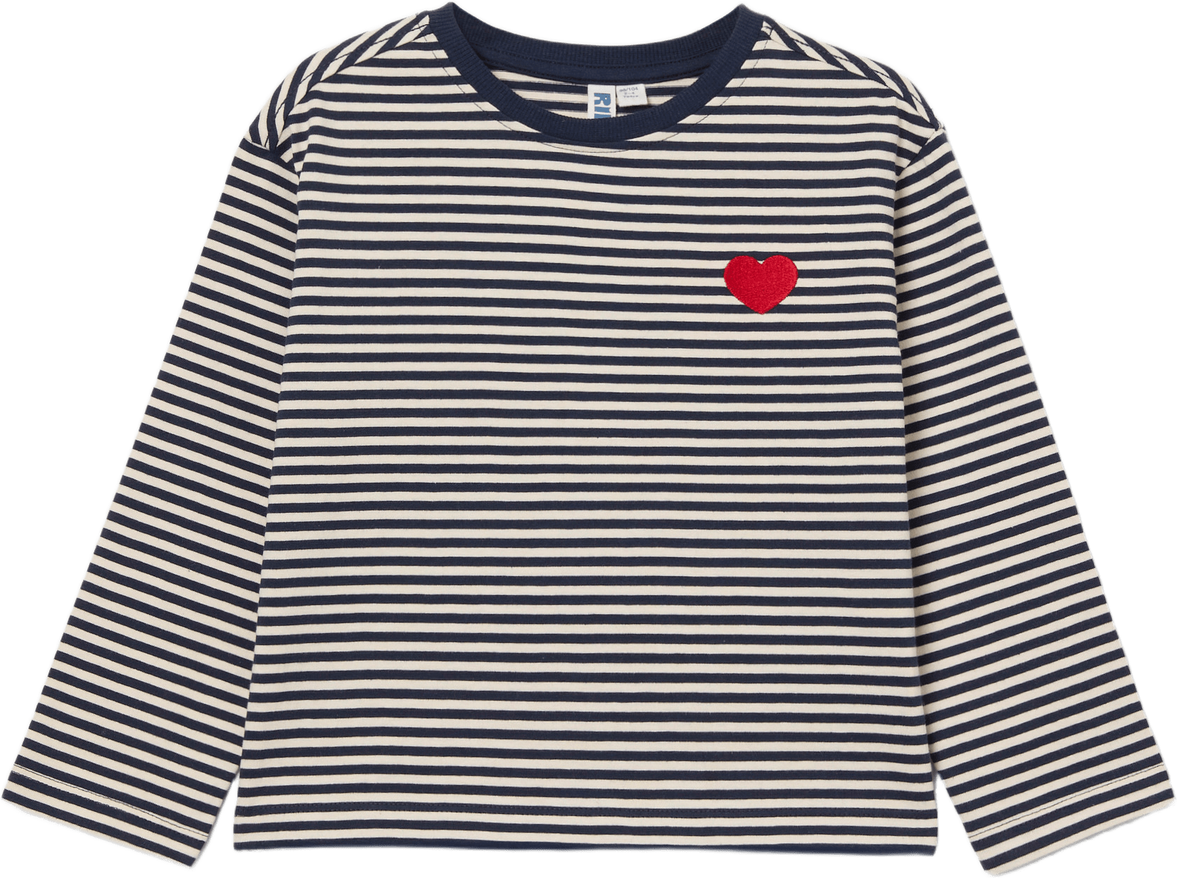 Långärmad topp MIA, från RIKIKI, i färgen Blue Stripe.