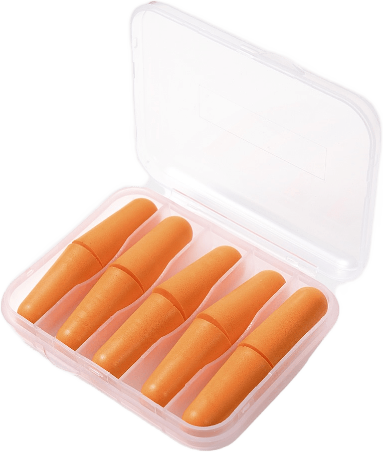 Öronproppar, 5-pack, från Monteroc, i färgen Orange.