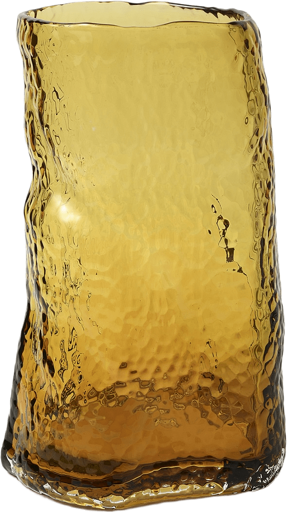 Glasvas med struktur, från MANO ATELIER, i färgen Amber.