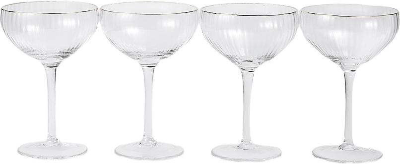 Champagneglas SOPRAN 18 cl, 4-pack, från Åhléns Home, i färgen Gold.