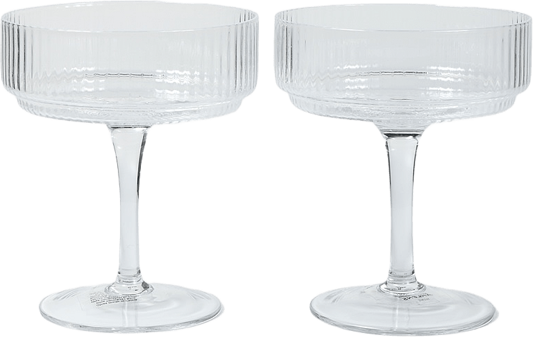 Champagnecoupe RILL, 2-pack, från Åhléns Home, i färgen Clear.