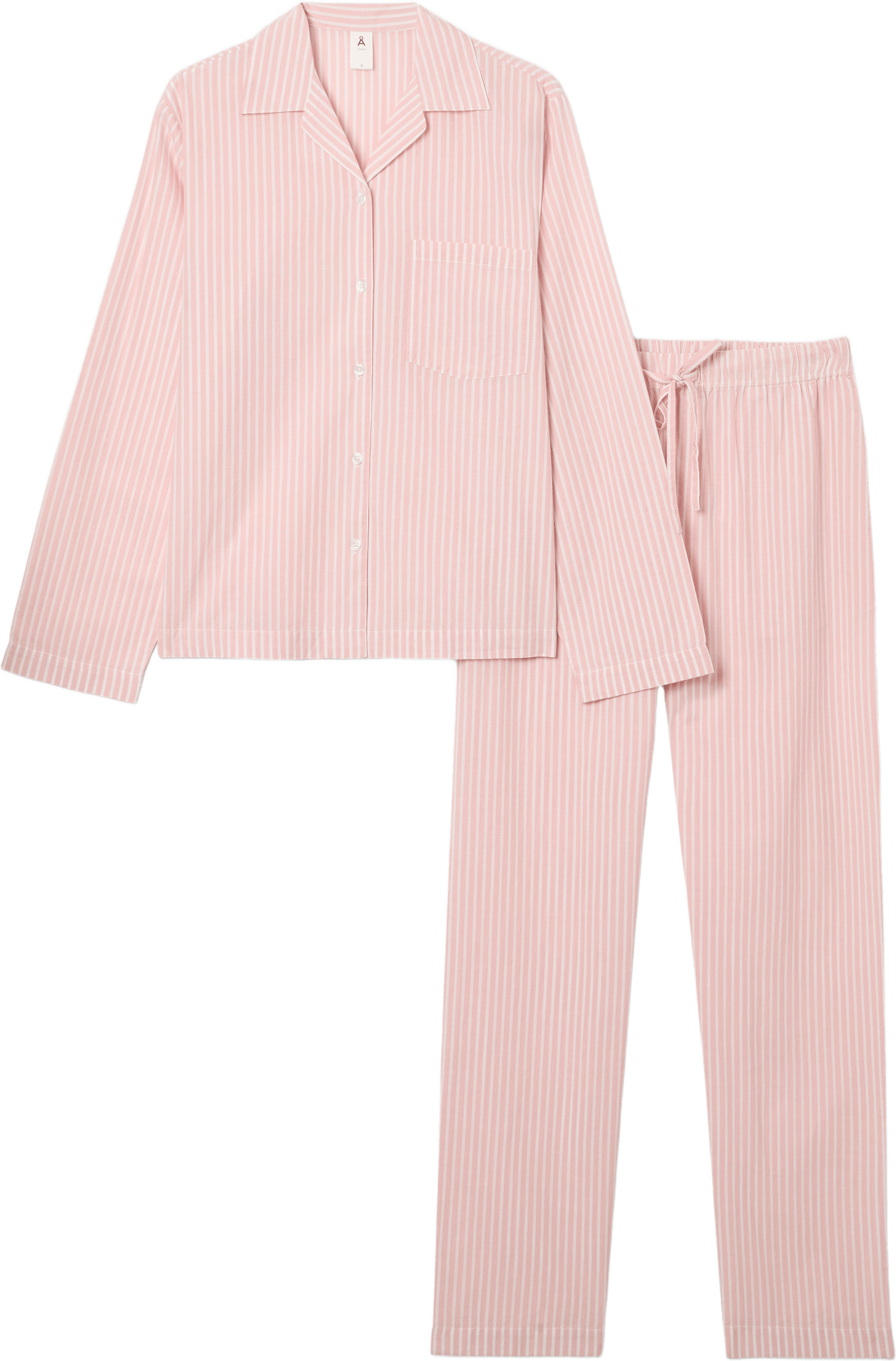 Randig pyjamas KARIN, från Å WOMAN, i färgen Pink Stripe.