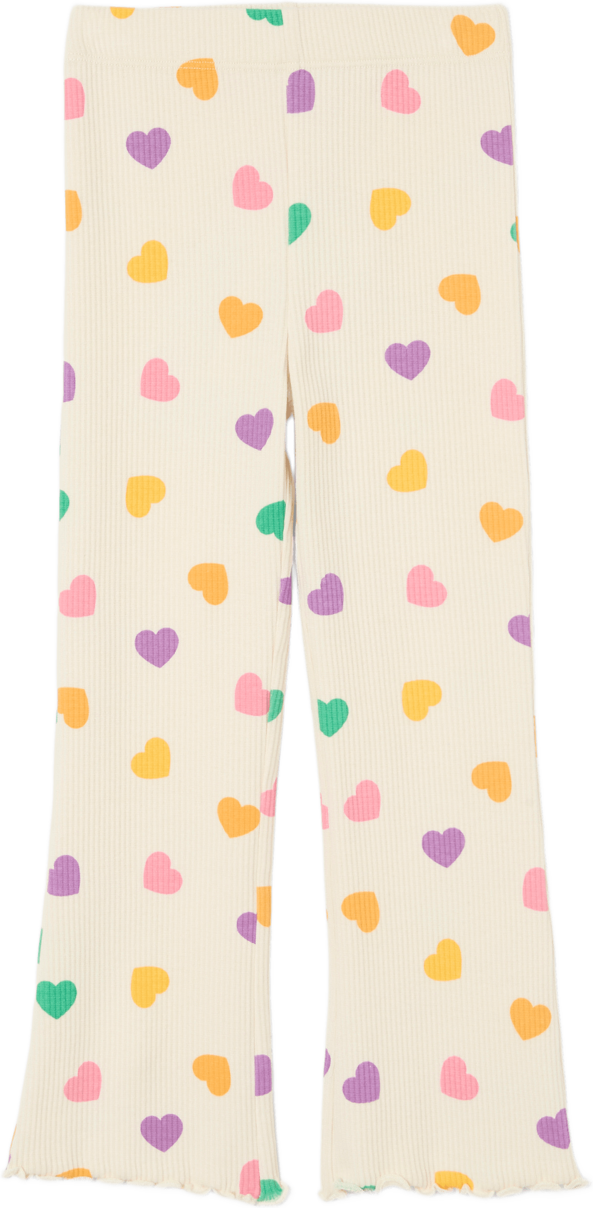 Utsvängda leggings ALBA, från RIKIKI, i färgen Multi Heart.