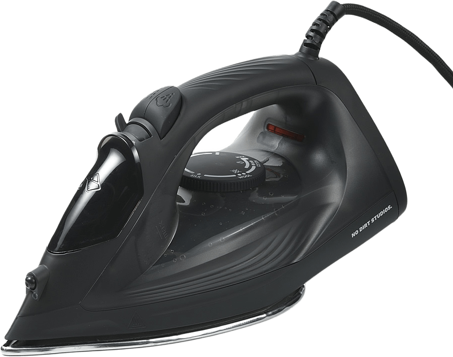 Ångstrykjärn 1600 W, från NO DIRT STUDIOS., i färgen Black.