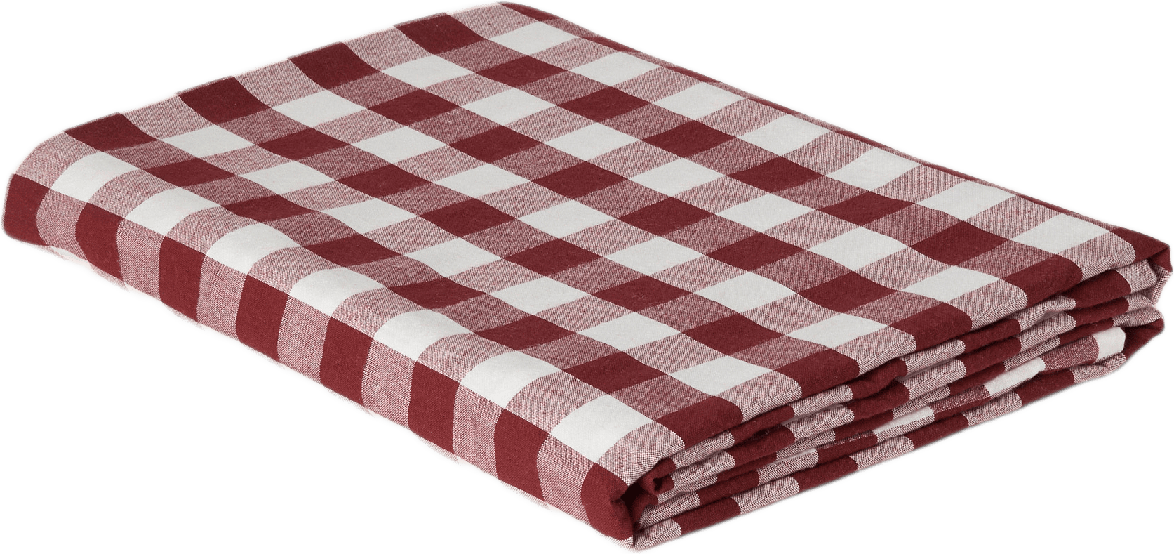 Rutig bordsduk GINGHAM 145x250 cm, från Åhléns Home, i färgen Burgundy.