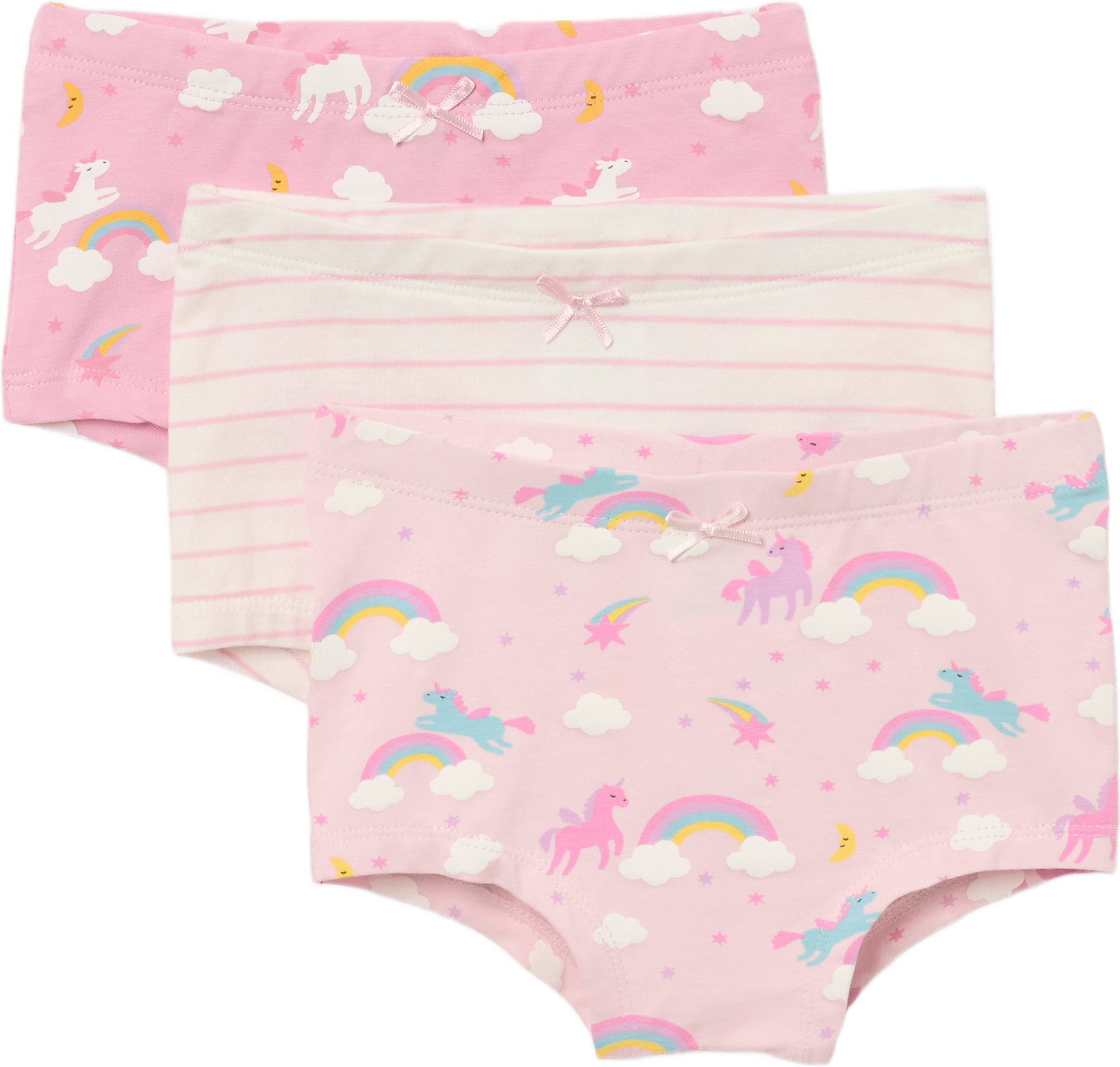 Boxertrosor TAMARA, 3-pack, från RIKIKI, i färgen Unicorn / Pink.