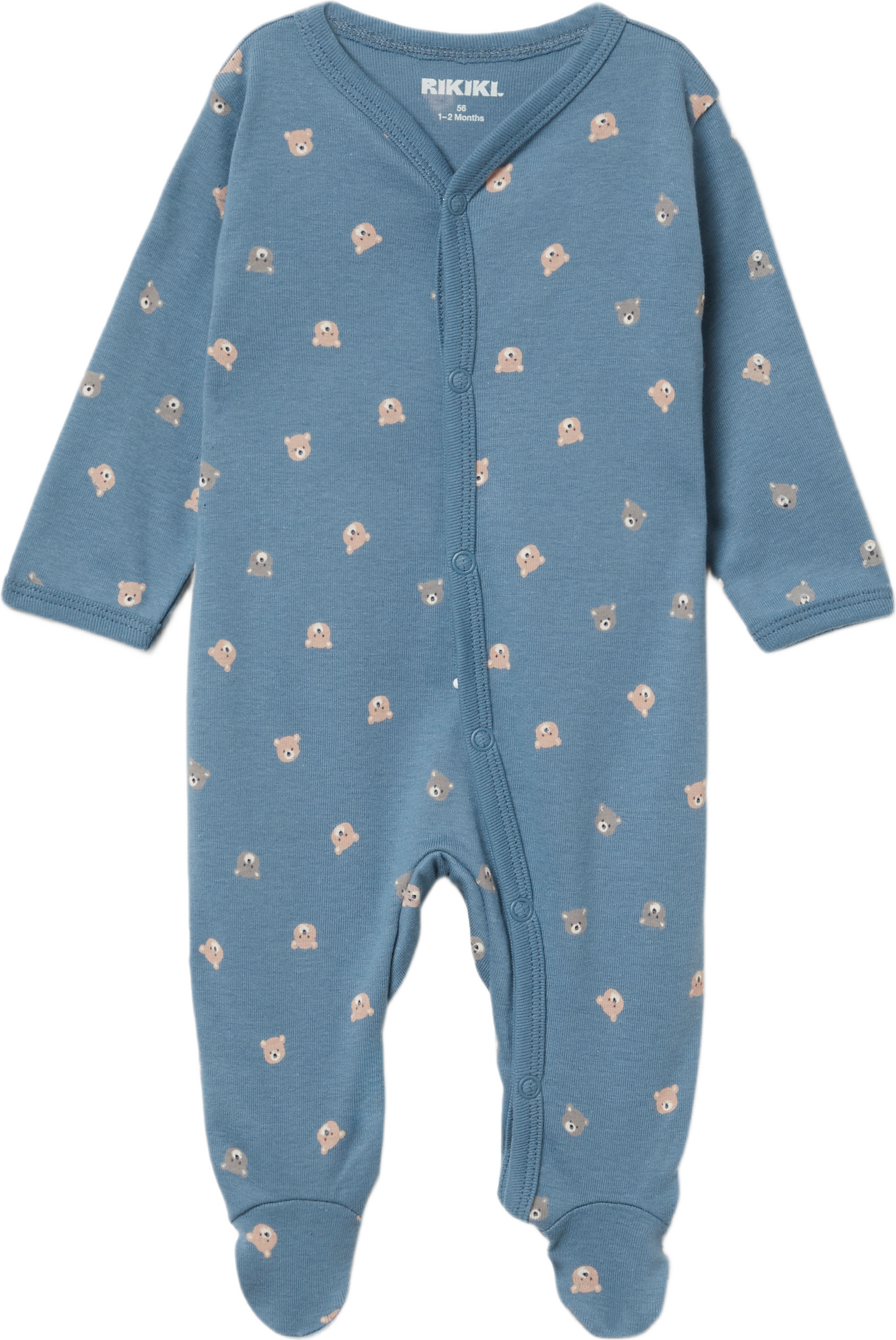 Pyjamas med tryckknappar ALEX, från RIKIKI, i färgen Bearprint Aop.