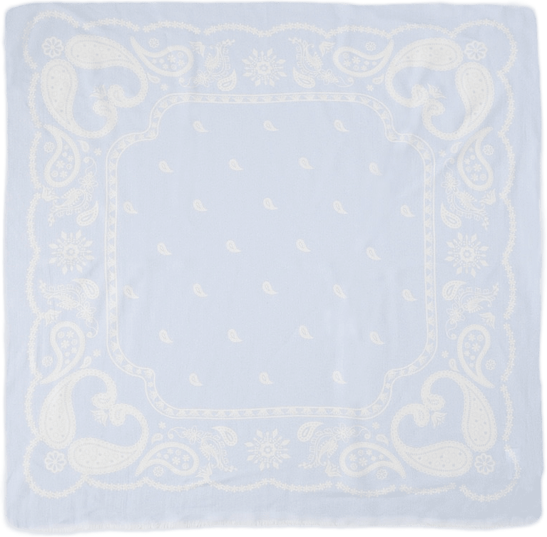 Viskosscarf TINTIN, från Wera, i färgen Blue Paisley.