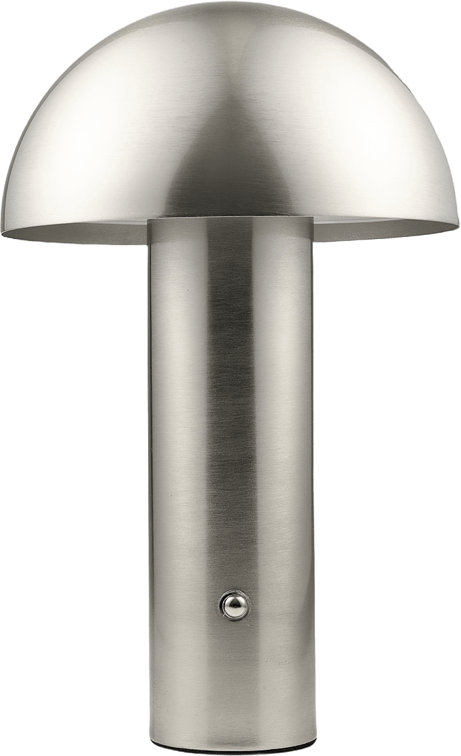 Uppladdningsbar bordslampa DONNA, från Åhléns Home, i färgen Chrome.