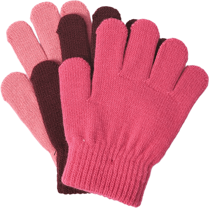 Fingervantar KIM, 3-pack, från RIKIKI, i färgen Pink.