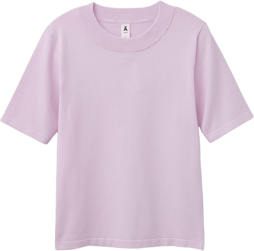 Kortärmad jumper KARIN, från Å WOMAN, i färgen Light Pink.