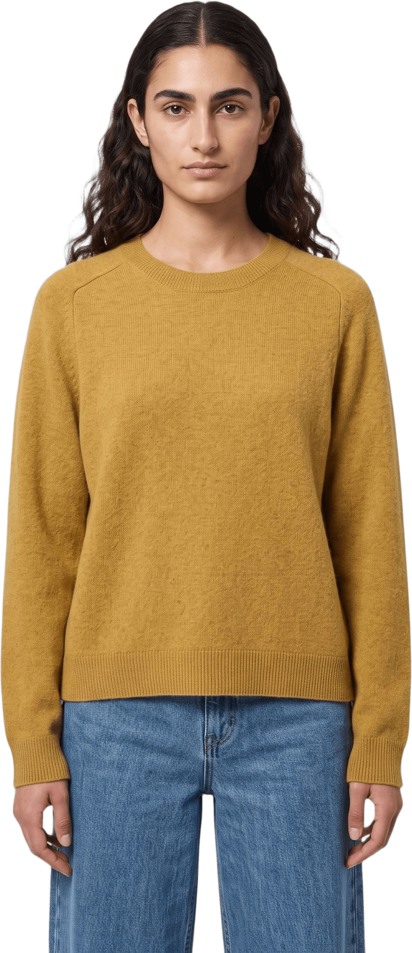 Stickad ulltröja EBBA, från Carin Wester, i färgen Mustard.