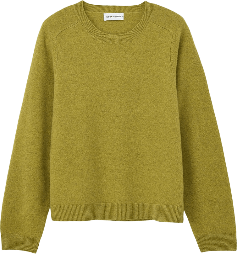 Stickad ulltröja EBBA, från Carin Wester, i färgen Olive.