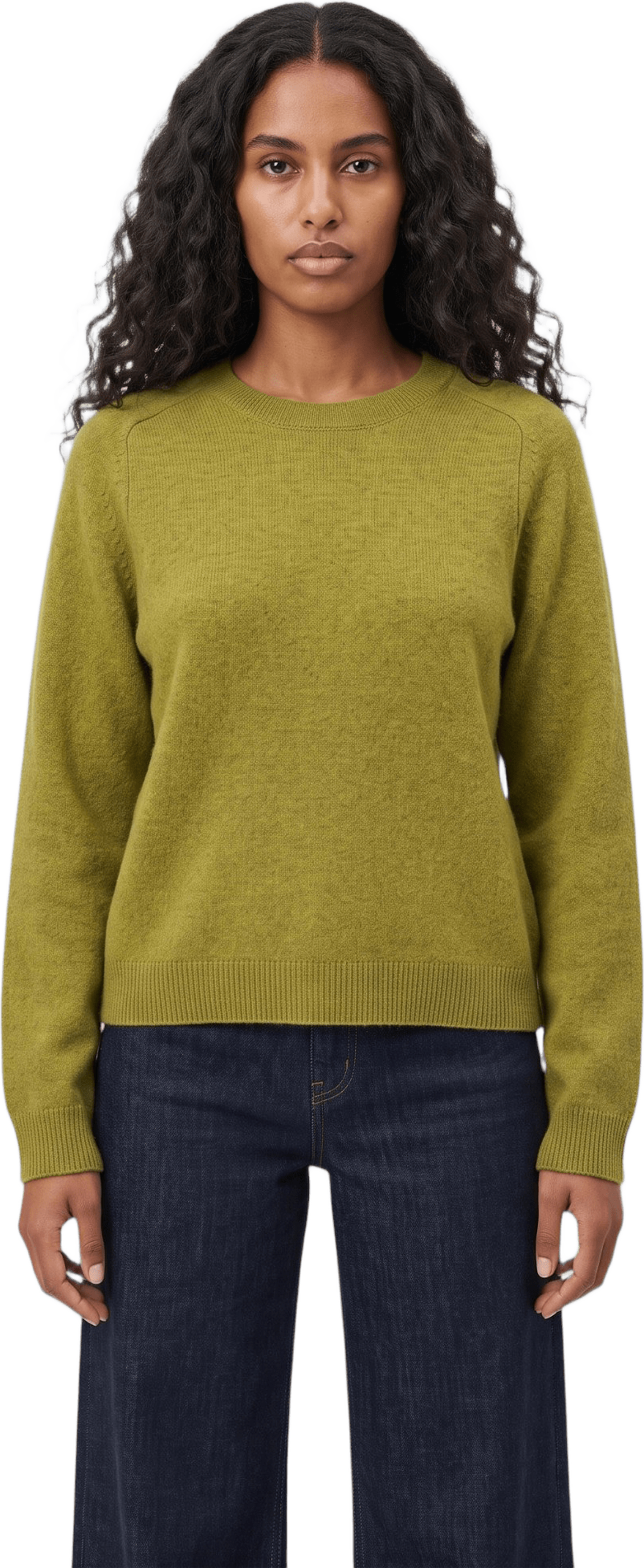 Stickad ulltröja EBBA, från Carin Wester, i färgen Olive.