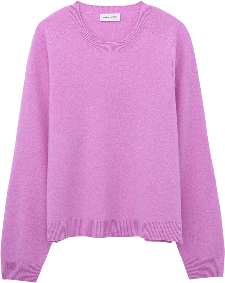 Stickad ulltröja EBBA, från Carin Wester, i färgen Violet.