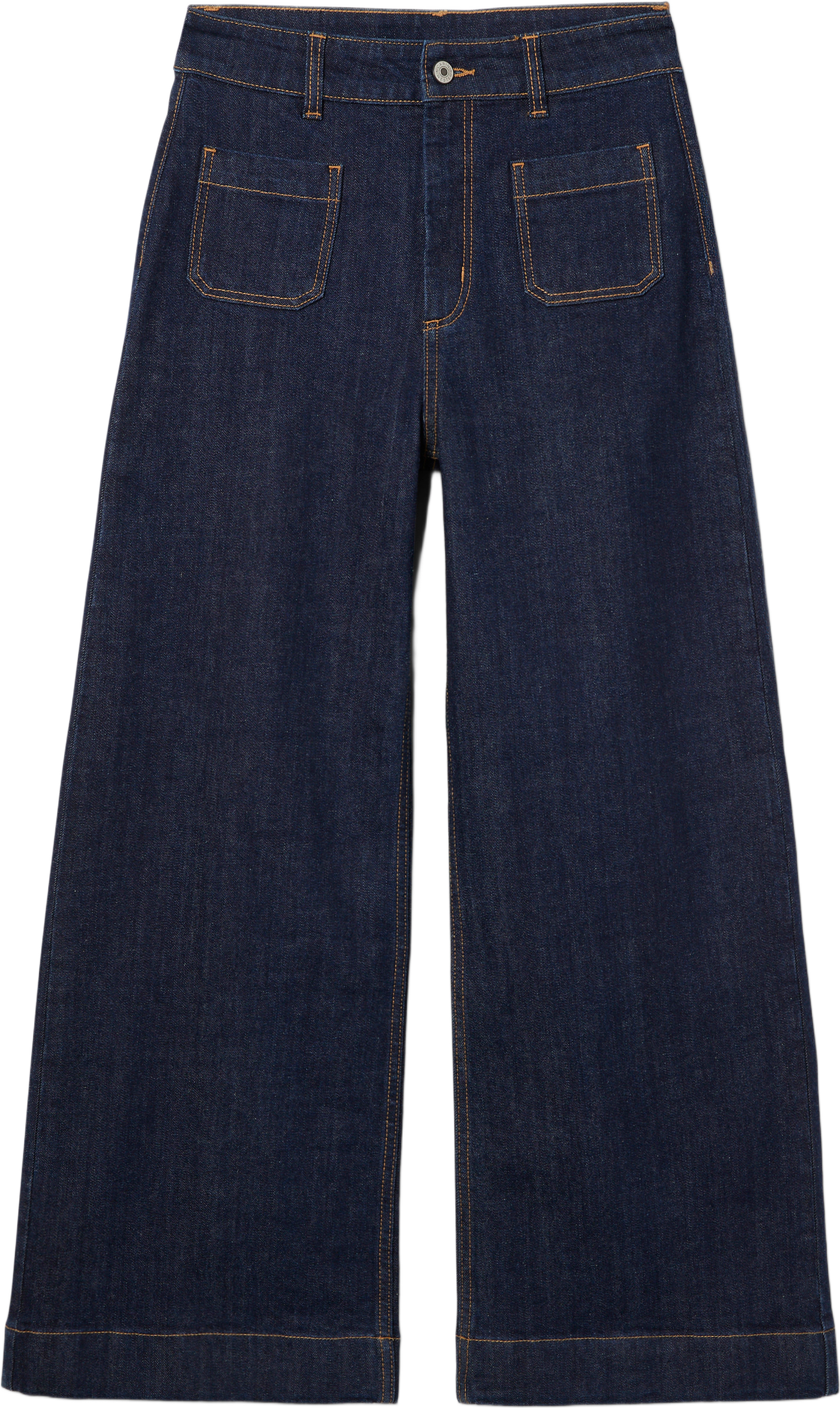 Croppade jeans med hög midja INE, från Carin Wester, i färgen Indigo Rinse.