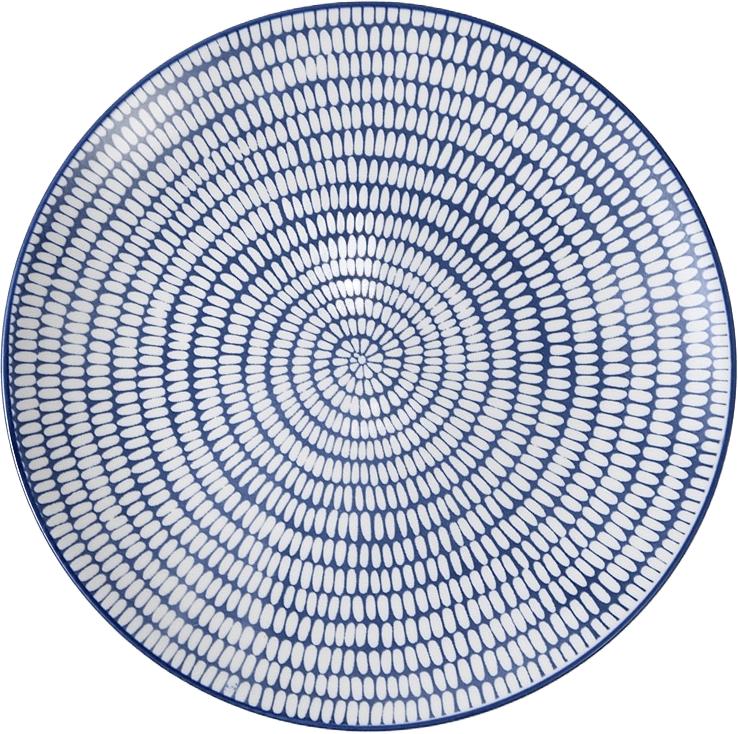 Tallrik POSITANO 22 cm, från PORTOLINO LIVING, i färgen Blue 2.