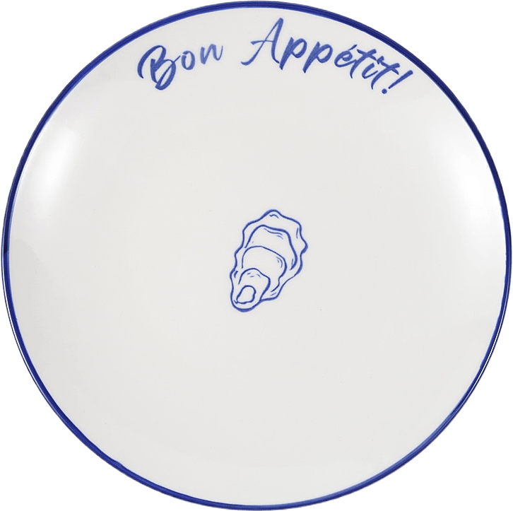 Assiett PARISA 20 cm, från Åhléns Home, i färgen White/blue Bon.