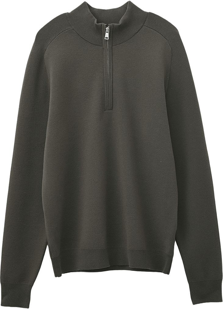 Tröja med half zip FAUSTO, från NORVIE, i färgen Green.