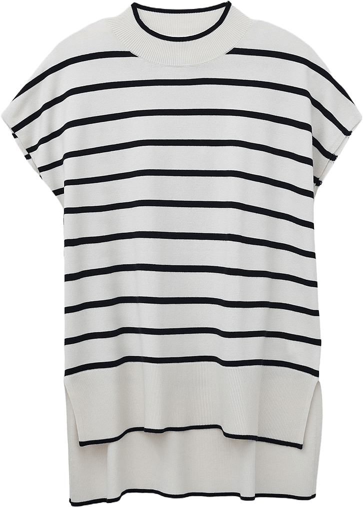Väst BERIT, från Å WOMAN, i färgen Navy Stripe.