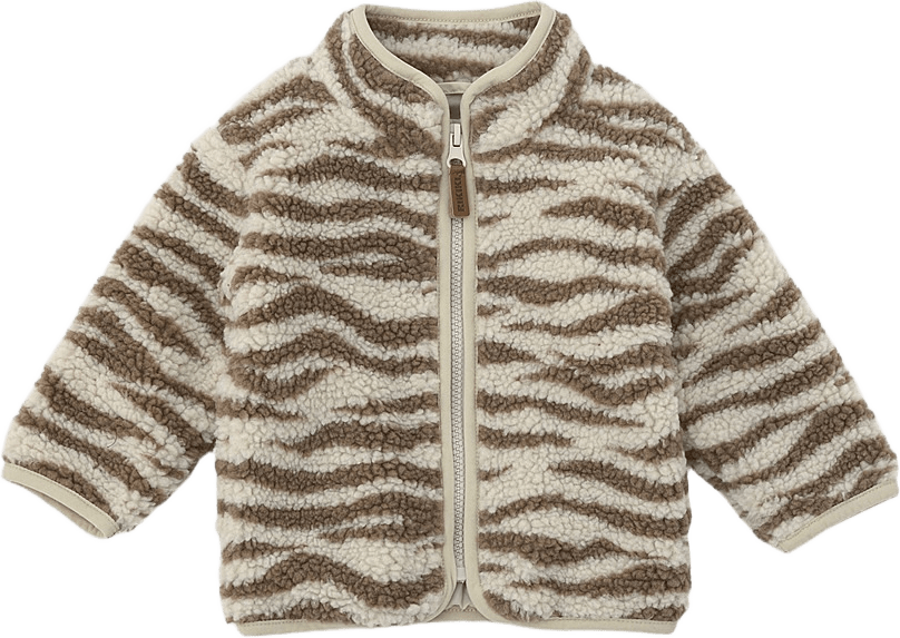 Teddyjacka baby CLAY, från RIKIKI, i färgen Zebra.