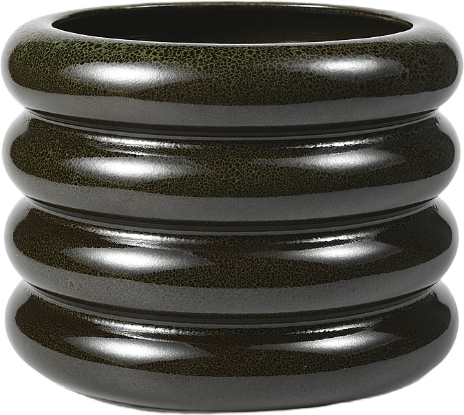 Kruka WAVE 14 cm, från Åhléns Home, i färgen Dk Green.