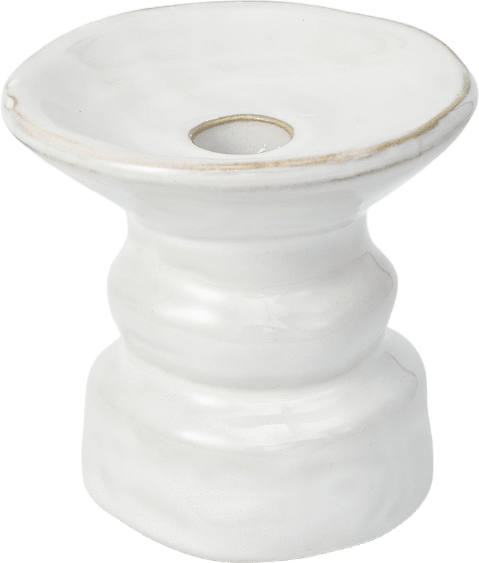 Ljusstake GIGI 11 cm, från Åhléns Home, i färgen Offwhite.