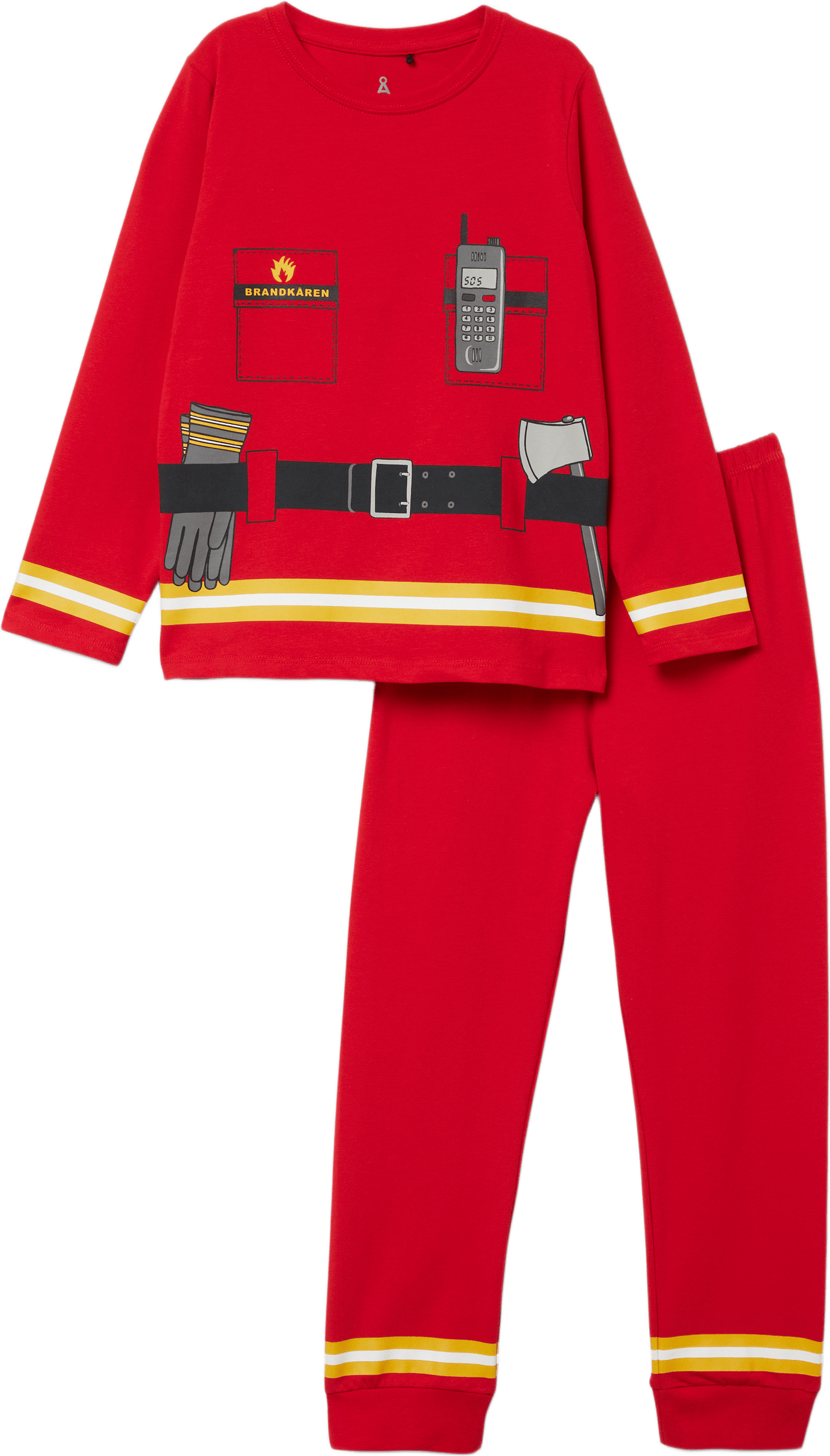Pyjamas WORKER, från Å KIDS, i färgen Red.