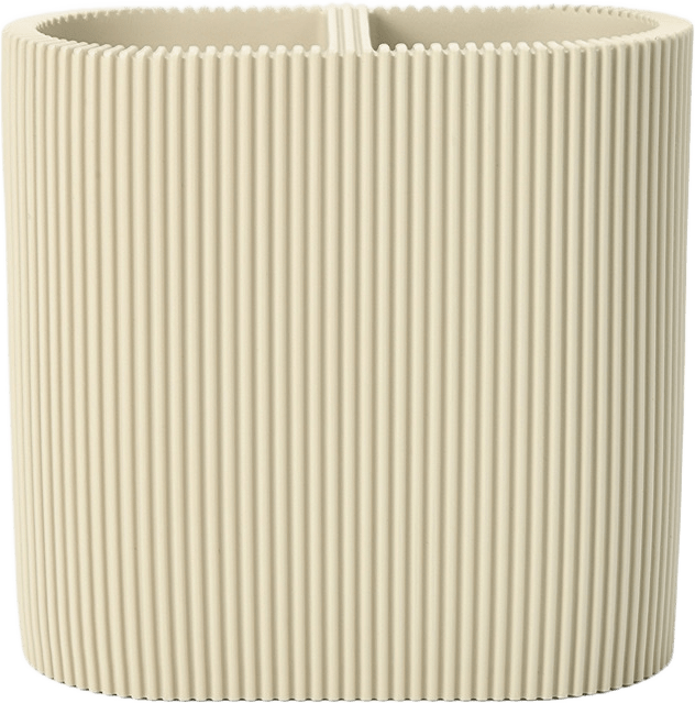 Räfflad badrumsförvaring, från Åhléns Home, i färgen Beige.