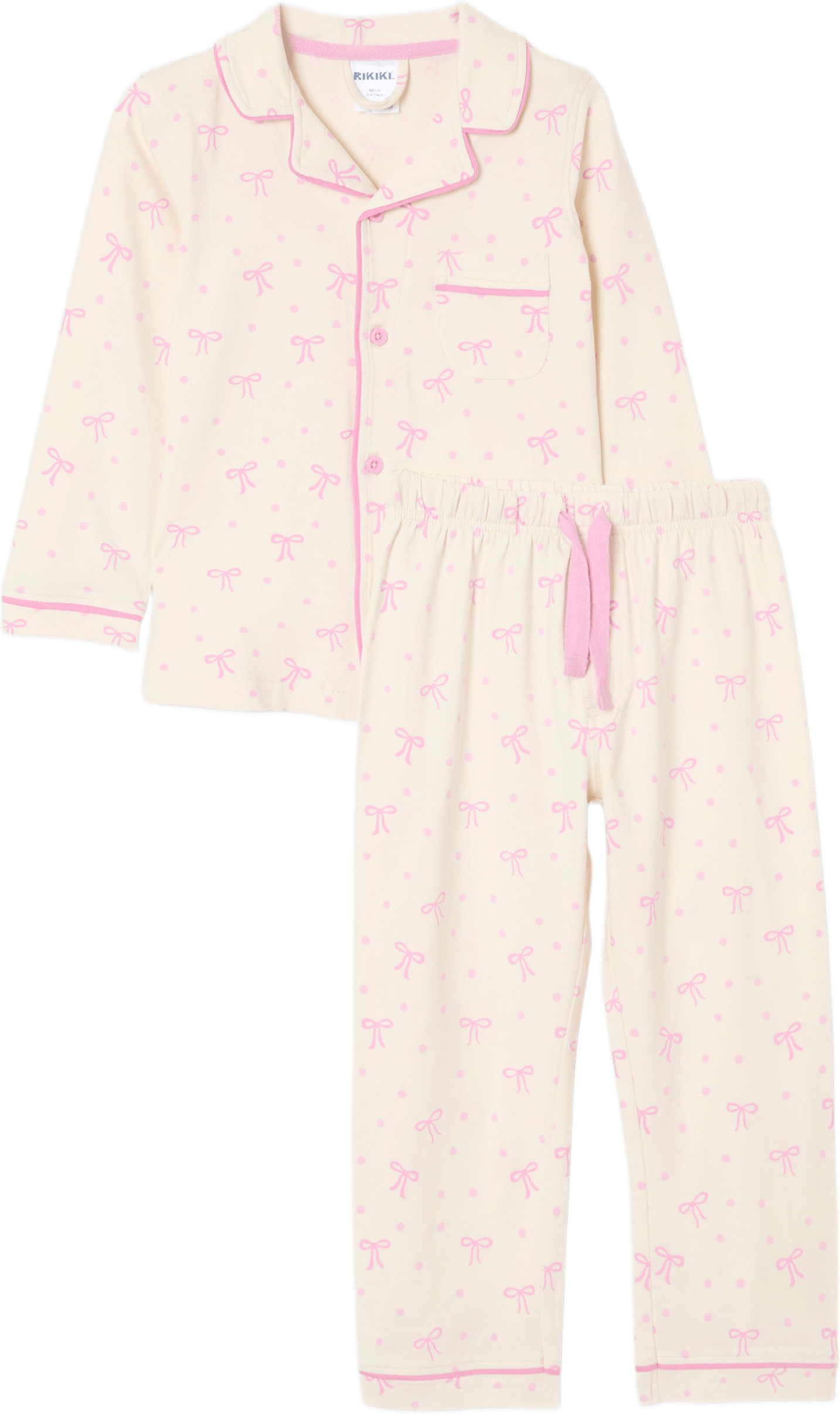 Mönstrad pyjamas POPPY, från RIKIKI, i färgen Bow.