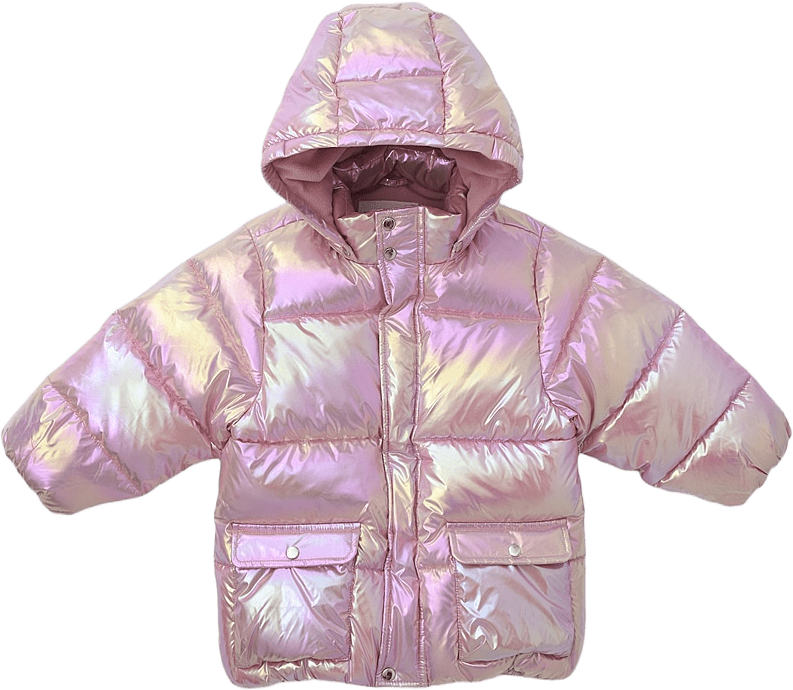 Pufferjacka med huva BROOKS, från RIKIKI, i färgen Pink.