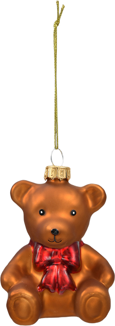 Julgranshänge i glas TEDDYBJÖRN, från Åhléns Home, i färgen Brown.